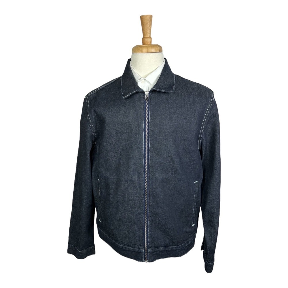 Levi Made & Crafted Denim Full Zip Mens Bomber Jacket Size XL Excellent